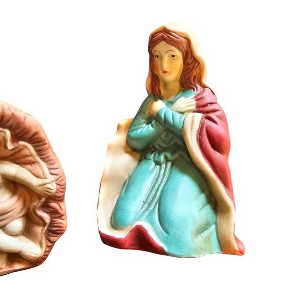 11 piece hand painted ceramic Nativity Scene Christmas Jesus - Picture 13 of 14